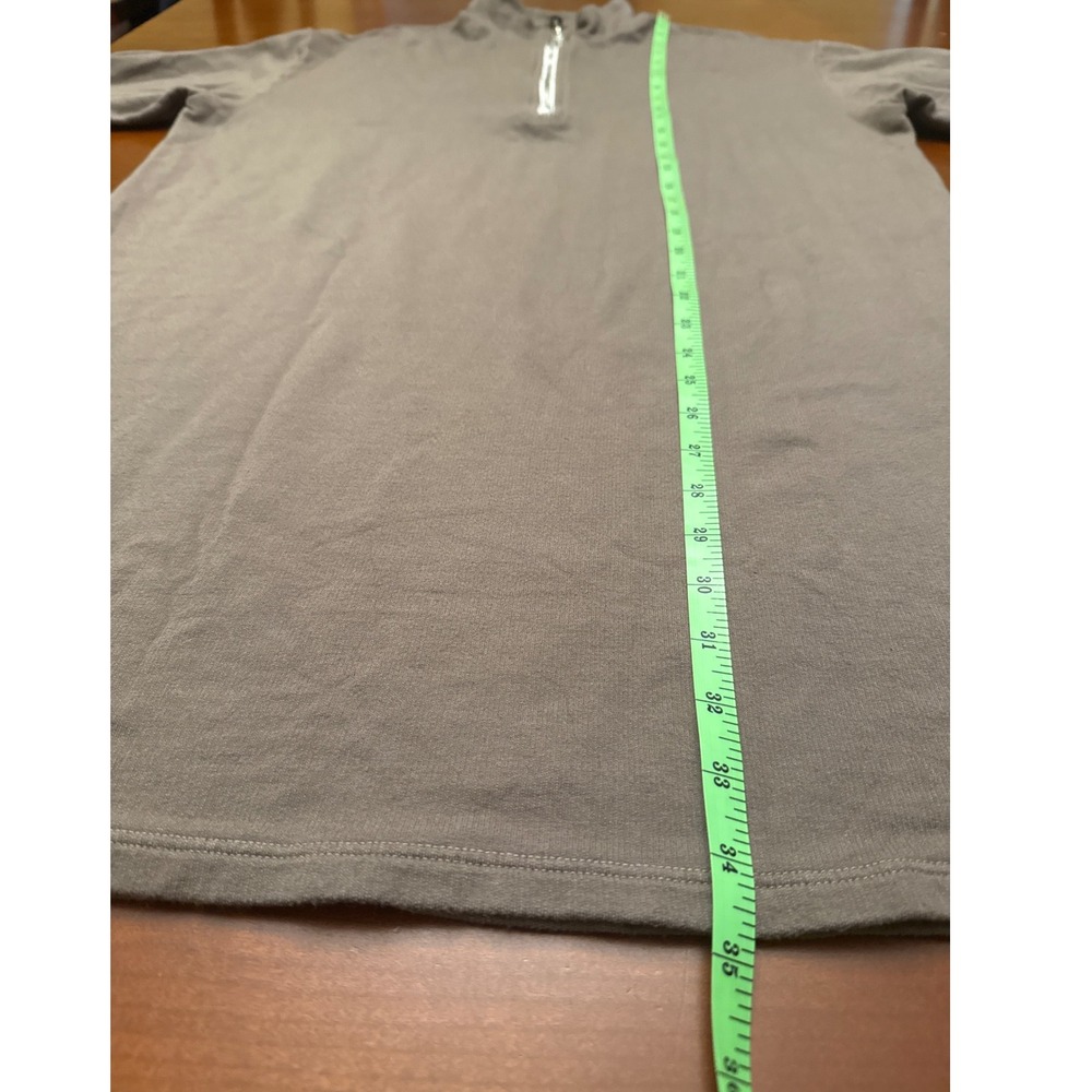 Monrow dress XL half zip sweatshirt green olive army cotton blend long‎ sleeve - Picture 9 of 9